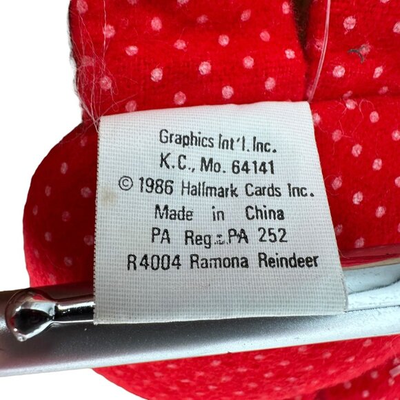 Vintage 1987 Rodney And Friends Ramona Reindeer - Burger King 1986 Hallmark - Picture 4 of 16